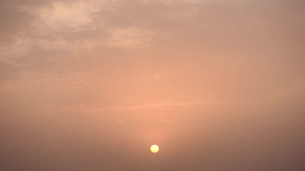 Швидкий Захід Сонця Проміжок Часу Помаранчеве Небо Фоном Хмар Відео — стокове відео