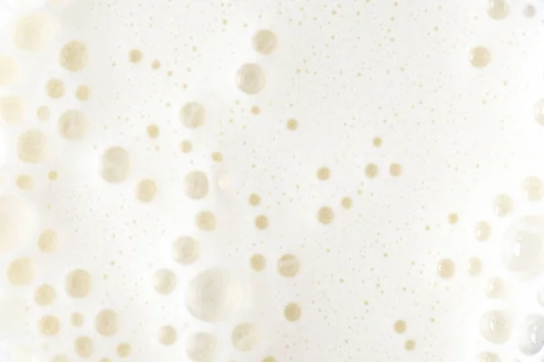 Foam Milkshake Cocktail Bubbles Texture Background Top View — Stock Photo, Image