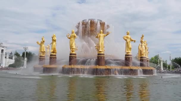 Fontaine Amitié Des Nations Vdnkh Vdnh Moscou — Video