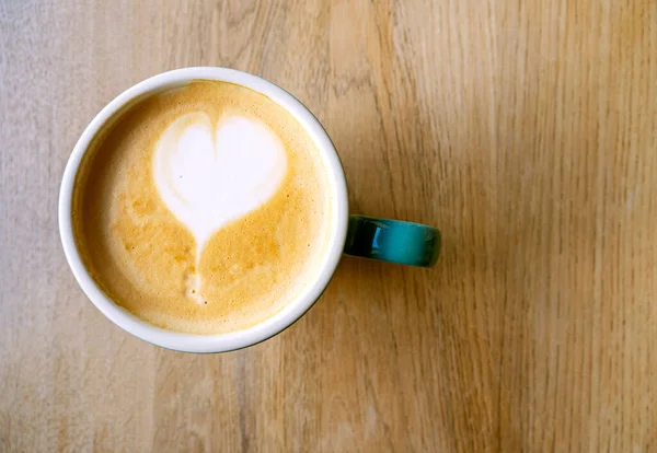 Kaffeegetränk Mit Schaum Latte Oder Cappucchino Keramische Tasse Mit Kaffee — Stockfoto