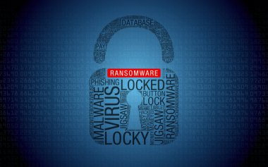 Ransomware padlock - Computer Visus clipart