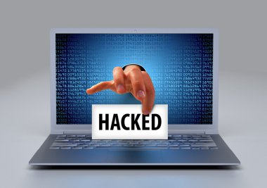 bir messeage - ransomware tutan el