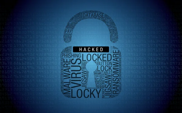 Hacked computer padlock — Stock Photo, Image