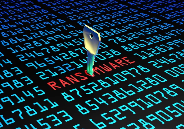 Ransomware-Virus am Computer — Stockfoto