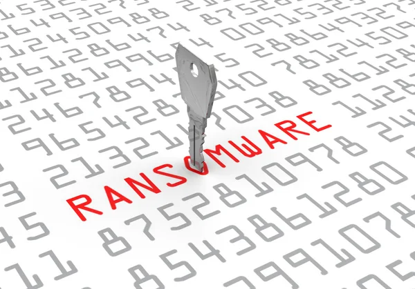 Ransomware virus op de computer — Stockfoto