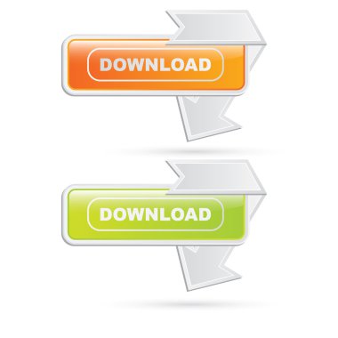 Vektör modern renk download düğmeleri
