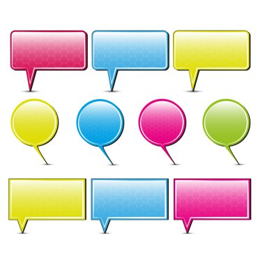 Vektör konuşma balonu işareti ayarla