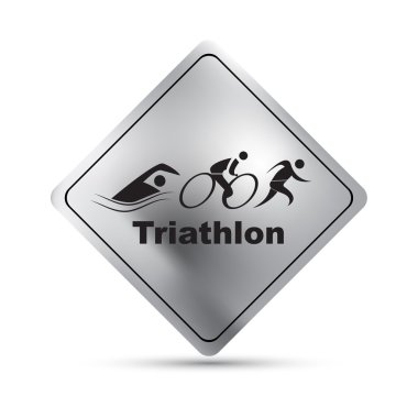 Vektör triatlon işareti