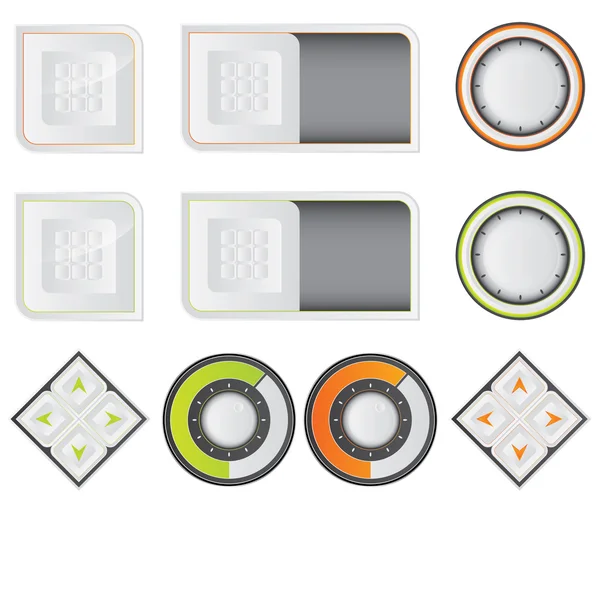 Vector modern color button set — Stock Vector