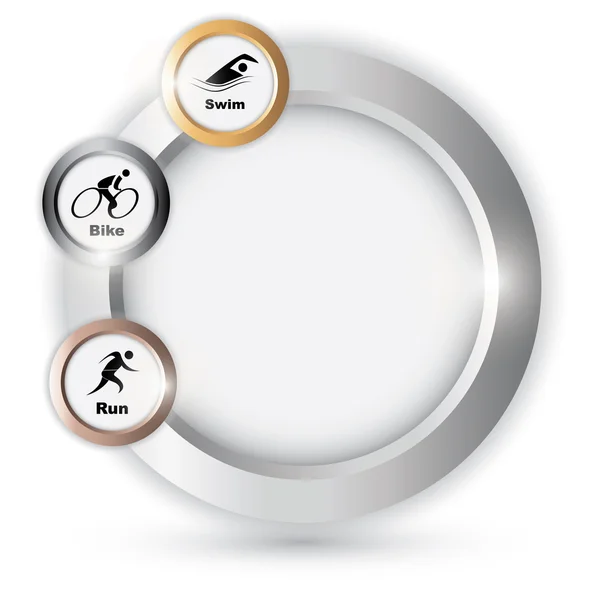 Vektör triatlon sembolü