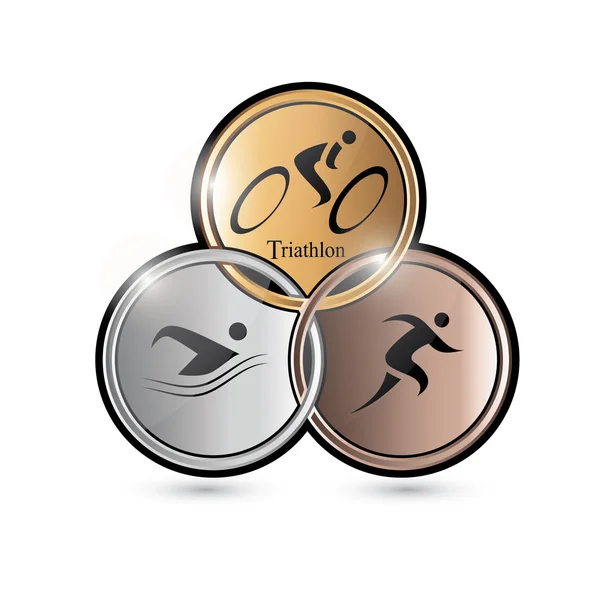 Vektör triatlon işareti