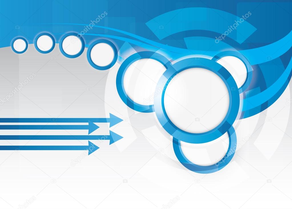 Vector blue background with circles
