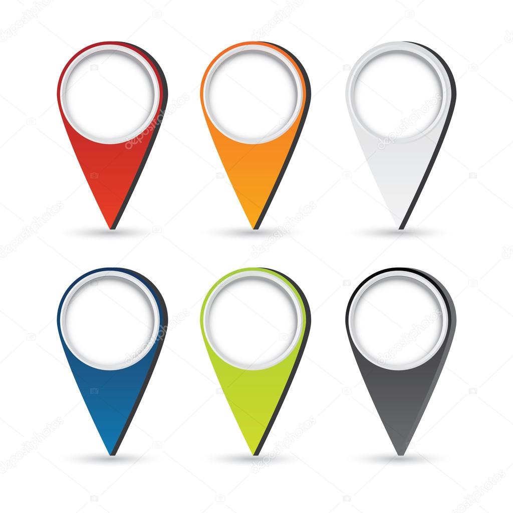Vector color navigation-gps sign set