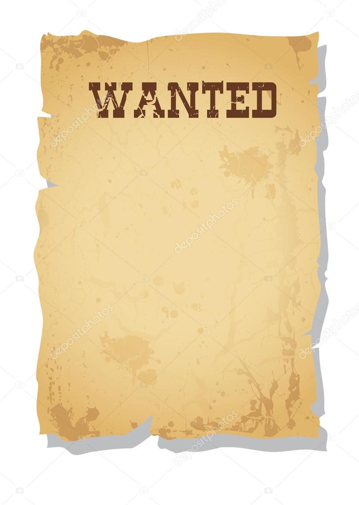 Vector Vintage Wanted poster