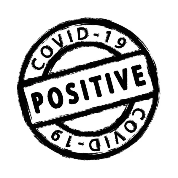 Covid Positive Stamp — Stock Vector