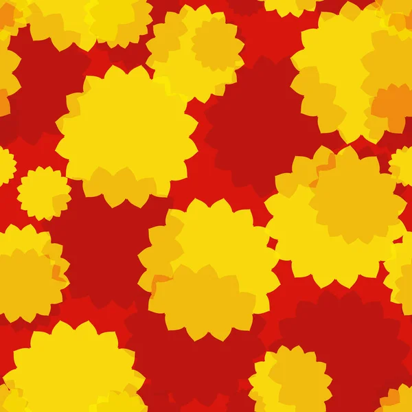 Sárga virágok zökkenőmentesen — Stock Vector