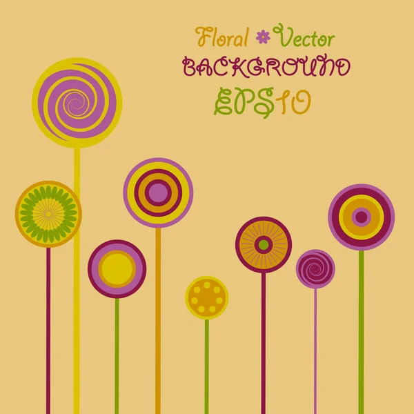 Abstract Flower Glade — Stock Vector