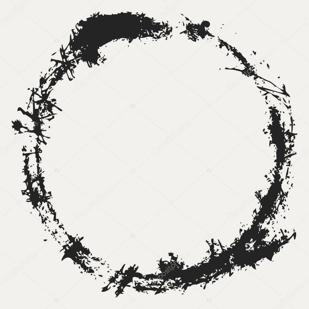 Distressed Circle Stamp Vector Black Color Overlay Textures. Thin And Bold Grunge distress Template background For your design. EPS10 vector.