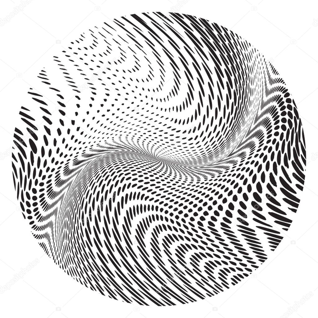 Distress circular dirty overlay texture. Grunge round used post stamp background. Circle urban grain stroke dust cover template. Design element for making your images aged. EPS10 vector illustration.
