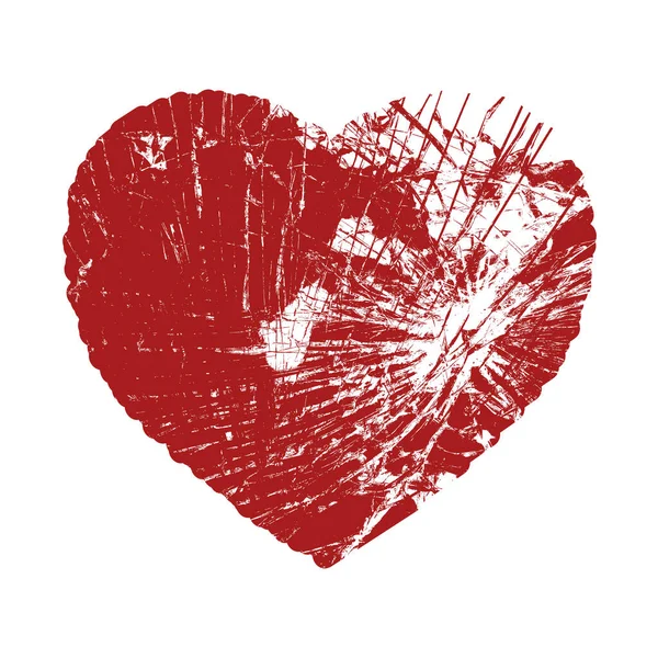Zlomené Valentýnské srdce — Stockový vektor