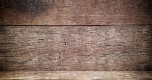 Zoomed out ξύλινο φόντο — Αρχείο Βίντεο