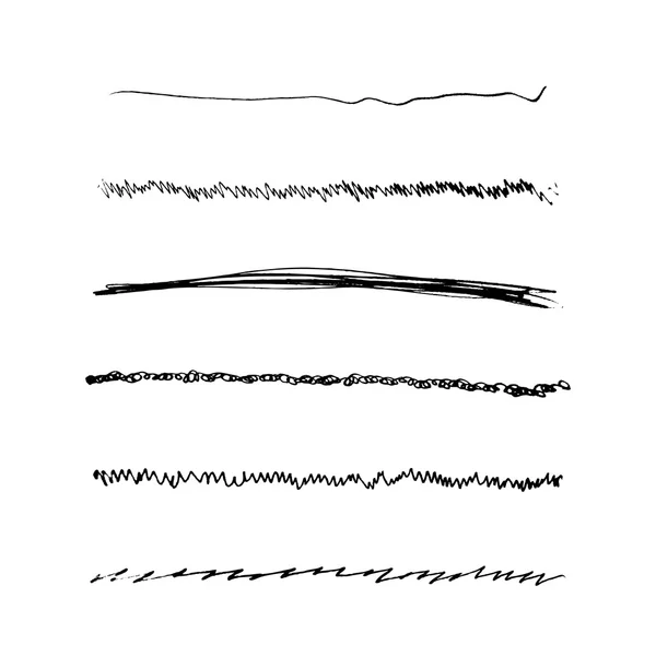 Handdrawn Brushes Set — Stock Vector