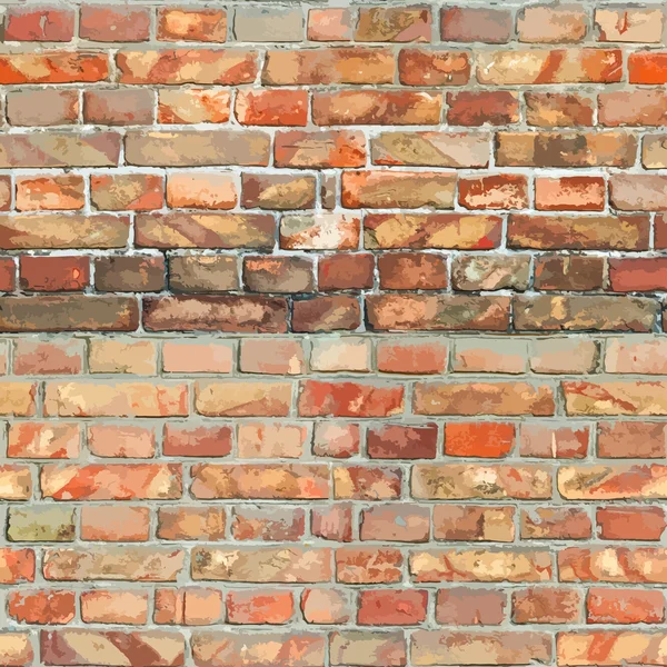 Červené brickwall bezešvá textura — Stockový vektor