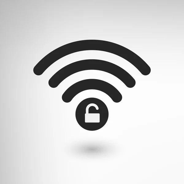 WiFi creativo bloqueado — Vector de stock