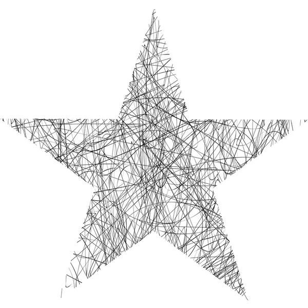 Stjärna Scribble — Stock vektor