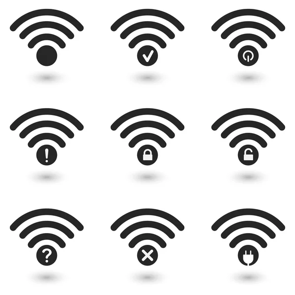 Creative WiFi Icons Set — Stock Vector