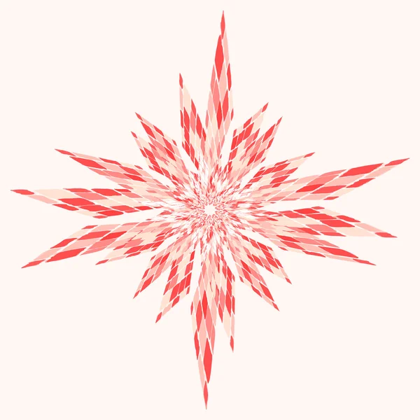 Floco de neve abstrato rosa — Vetor de Stock