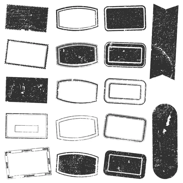 Conjunto de sello rectángulo Grunge — Archivo Imágenes Vectoriales