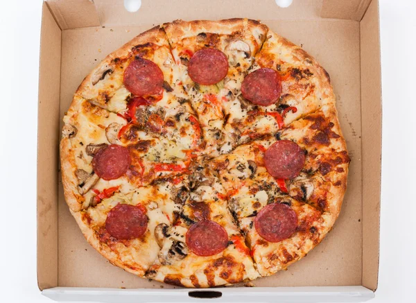 Pizza in box — Stock Photo, Image