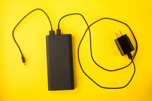 Power Bank Colored Background External Battery Recharging — Stock Photo, Image
