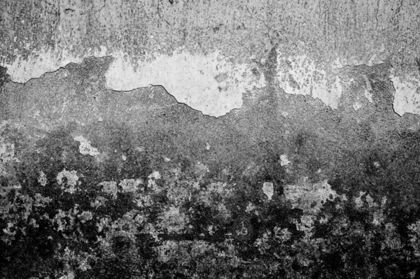 Cracked Peeling Paint Old Wall Background Monochrome Classic Grunge Texture — Stock Photo, Image