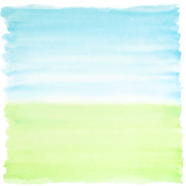 水彩背景蓝绿色 — 图库照片