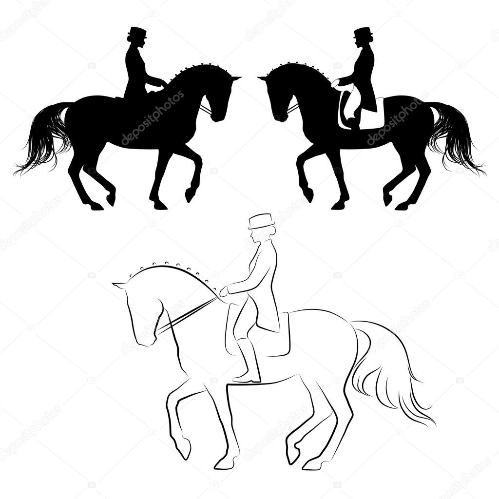 Horse walk imágenes de stock de arte vectorial | Depositphotos