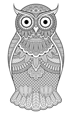 Grafik süslü baykuş