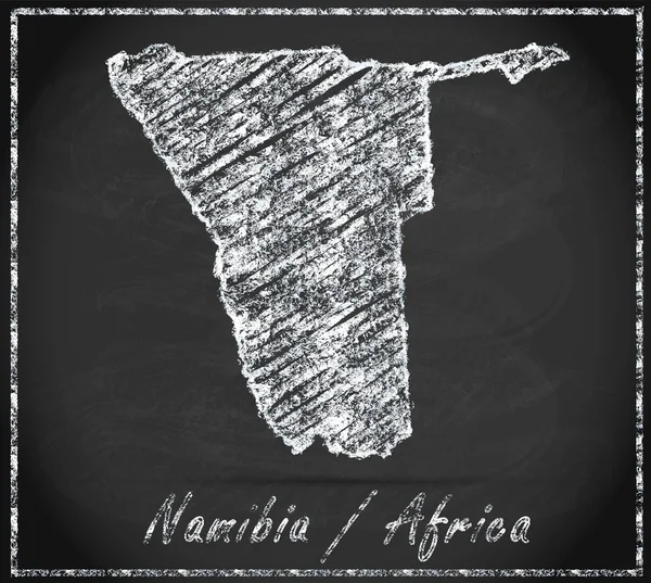 Mapa de Namibia como pizarra —  Fotos de Stock