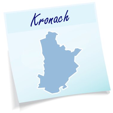 Yapışkan notu olarak kronach Haritası