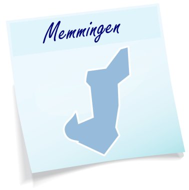 Yapışkan notu olarak memmingen Haritası