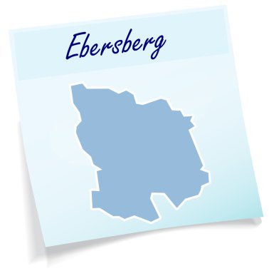 Yapışkan notu olarak ebersberg haritasında