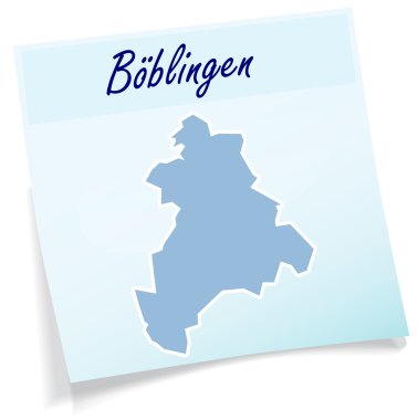 Yapışkan notu olarak boeblingen Haritası