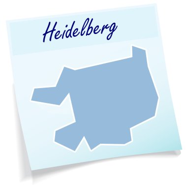 Yapışkan notu olarak heidelberg Haritası