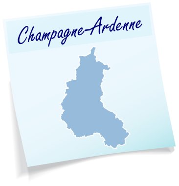 champagne-ardenne yapışkan not olarak Haritası