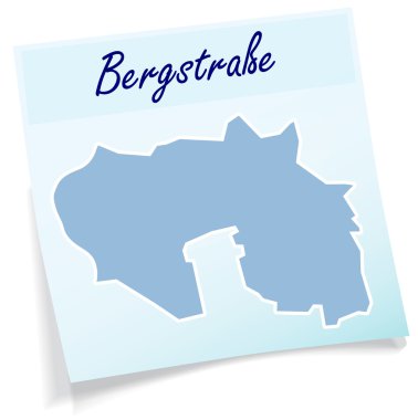 Yapışkan not olarak bergstrasse Haritası