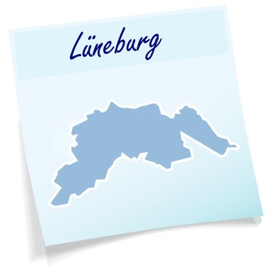 Yapışkan not olarak lueneburg Haritası
