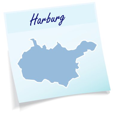 Yapışkan notu olarak harburg Haritası