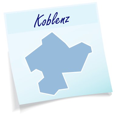 Yapışkan notu olarak koblenz Haritası