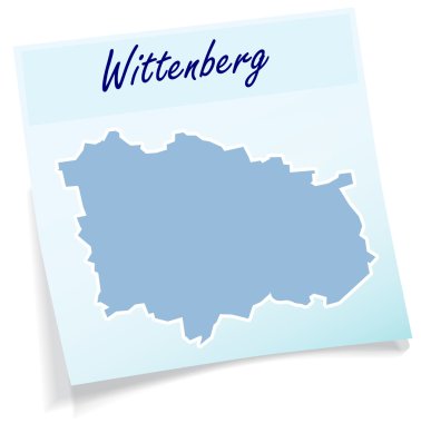 Yapışkan notu olarak wittenberg Haritası